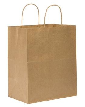 10X6.75X12 BISTRO KRAFT BAG W/HANDLE 250/CASE (87490)