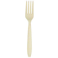 EXTRA HEAVY PLASTIC FORK CHAMPAGNE 1000 (612614)