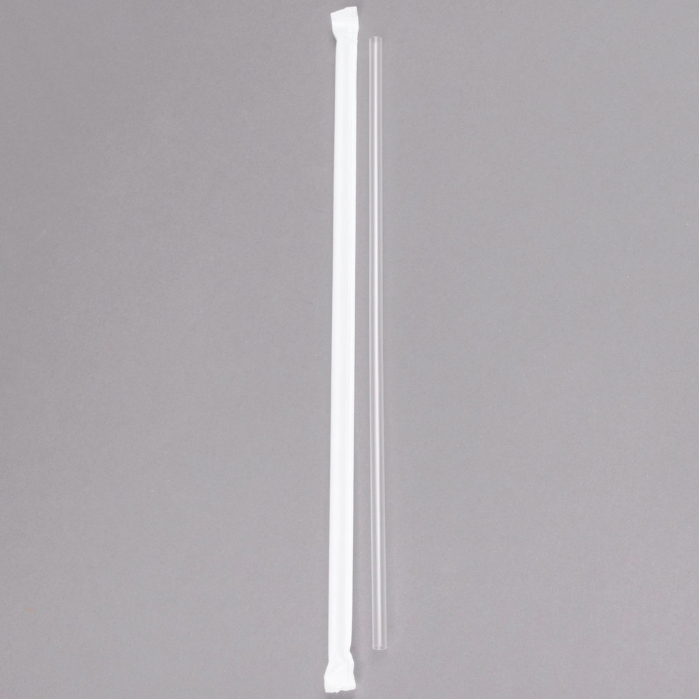 7.75&quot; JUMBO CLEAR STRAW PAPER 
WRAPPED 24/500 (75001425)