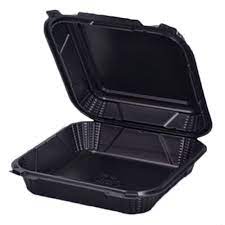 LARGE 1 COMPT BLACK HINGED TRAY SNAP-IT 200/CS