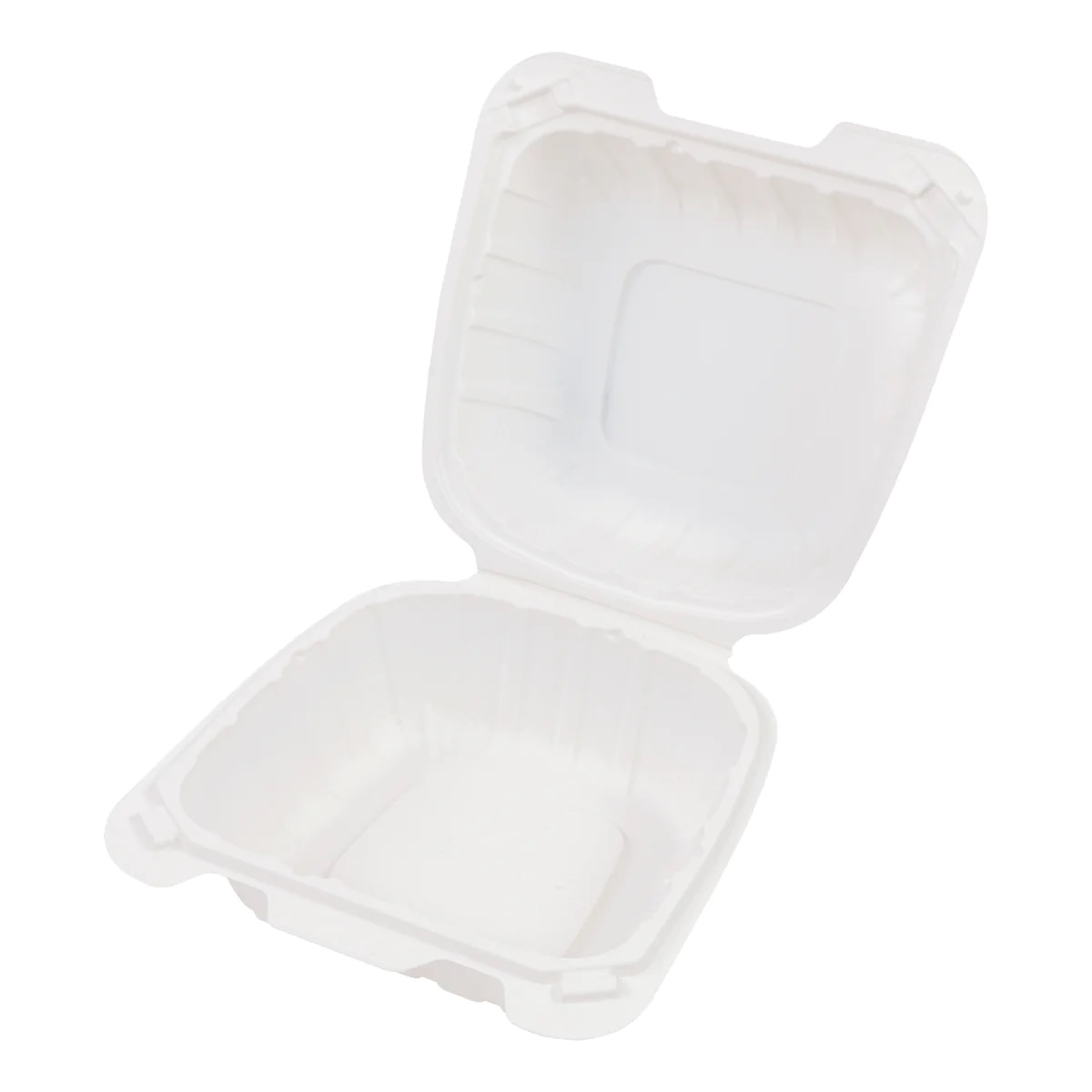 6X6X3 WHITE MINERAL FILLED 
HINGED PP CONTAINER 300/CS