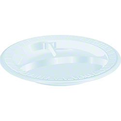 10&quot; COMPARTMENT PLATE LAMINATED WHITE 4/125