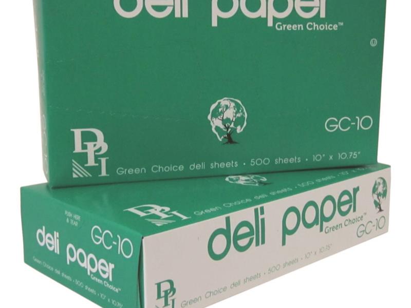 Interfolded Food and Deli Dry Wrap Wax Paper Sheets with Dispenser Box - 12 x 10.75 / 6000 ct