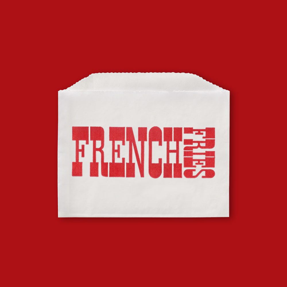 PRINTED FRENCH FRY BAG 4.5X3.5
2,000/CS