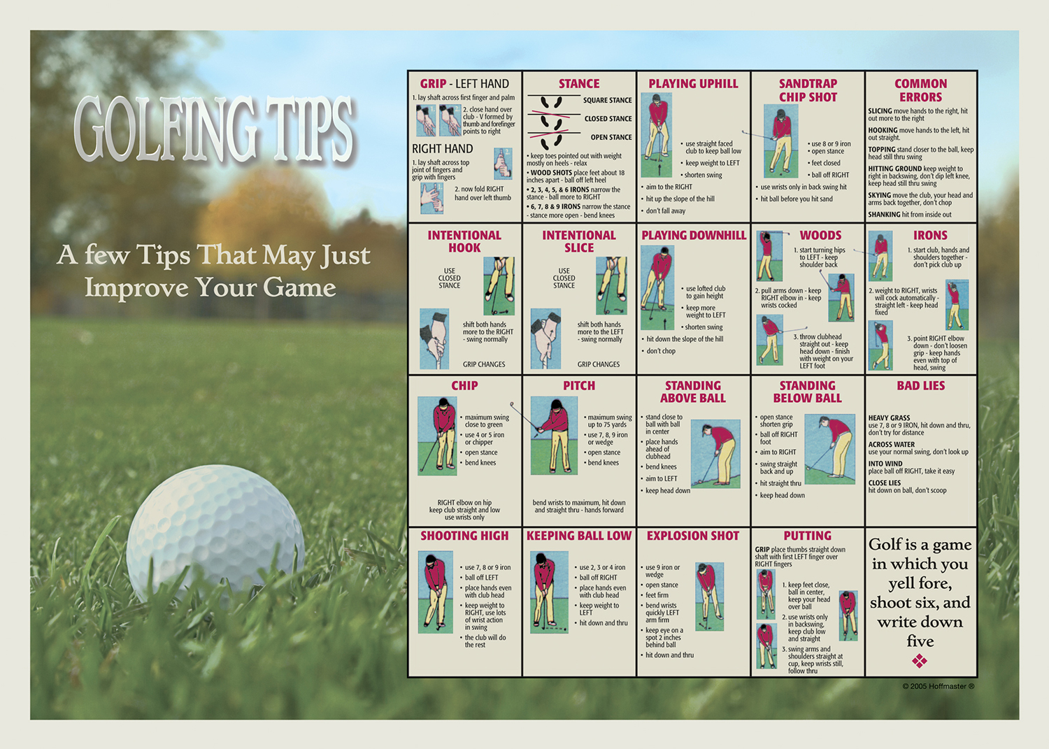 &quot;GOLF TIPS&quot; PLACEMAT 1000