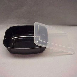 360Z RECTANGLE CONTAINER WITH LID BLACK  24