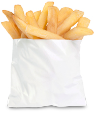 5.5&quot;X4.5&quot;FRENCH FRY BAG-WHITE
2000