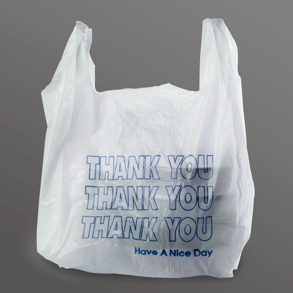 13X8X23 &quot;THANK YOU&quot; WITH BLUE WRITING BAG 1000