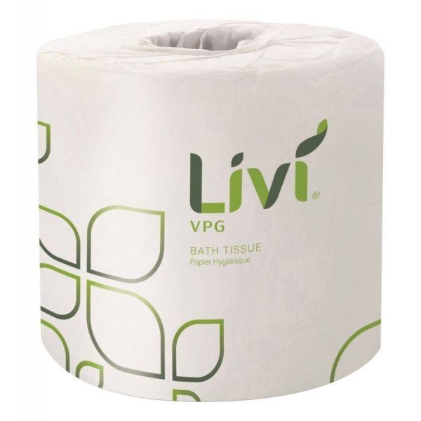WHITE LIVI VPG 2PLY BATH  TISSUE 500 SHEETS/RL 96/CASE