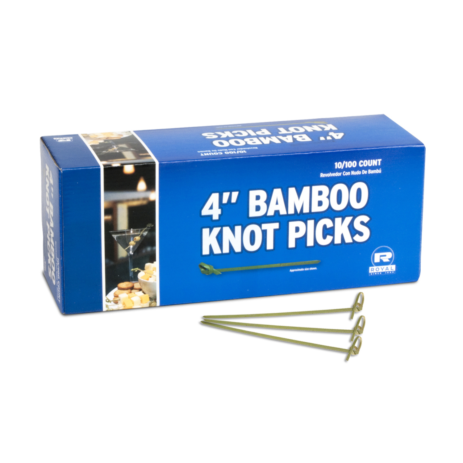 4&quot; BAMBOO KNOT PICK 10/100