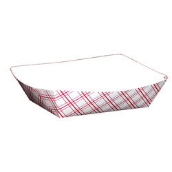 #25 FOOD TRAY 4OZ RED CHECK
4/250 (EFT25) (VFT25) (8706)