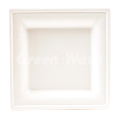 6&quot; SQUARE BAGASSE PLATE 400